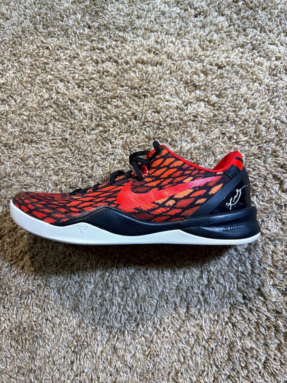 Nike ID Kobe 8 System Basketball Shoes Mens Size 10.5 Red Black